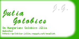 julia golobics business card
