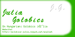 julia golobics business card